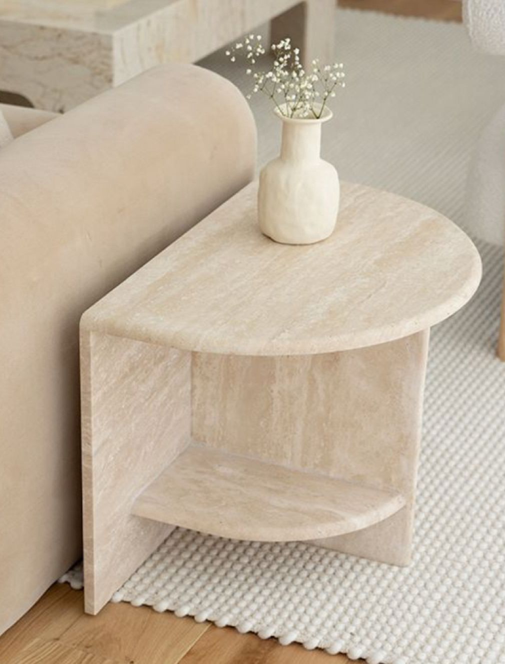 Arco Travertine Side Table